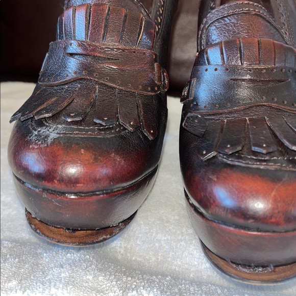 FRYE Naiya Kiltie Moc High Heeled Pumps 7M FLAWED - Picture 9 of 9